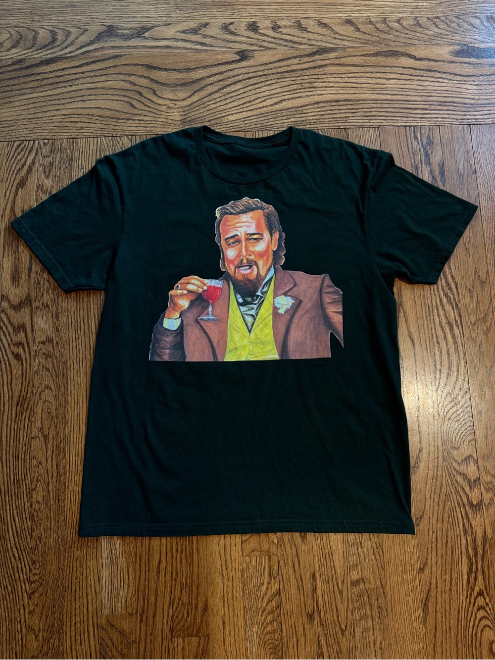 Unisex Green Graphic Tee with Color Illustration